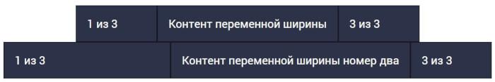 Bootstrap - Контент переменной ширины