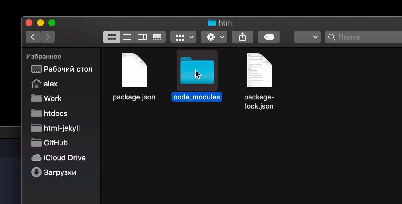 Папка node_modules