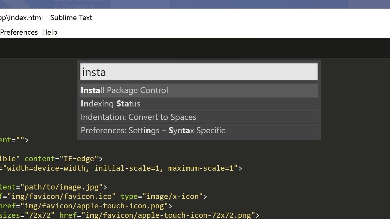 Установка Package Control в Sublime Text